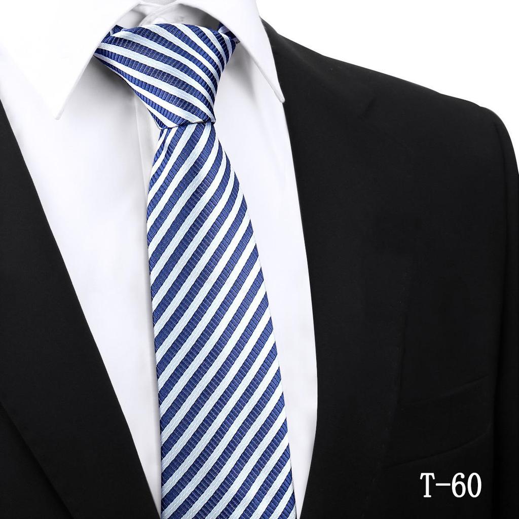 Handmade Paisley Stripe Jacquard Polyester Tie, 7.5cm