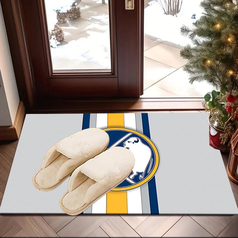 Sabres Hockey Team Spirit Area Rug Suitable for Indoor And Outdoor,Carpets for Kitchens, Homes, Offices, Living Rooms,Home Decor,Christmas Gift