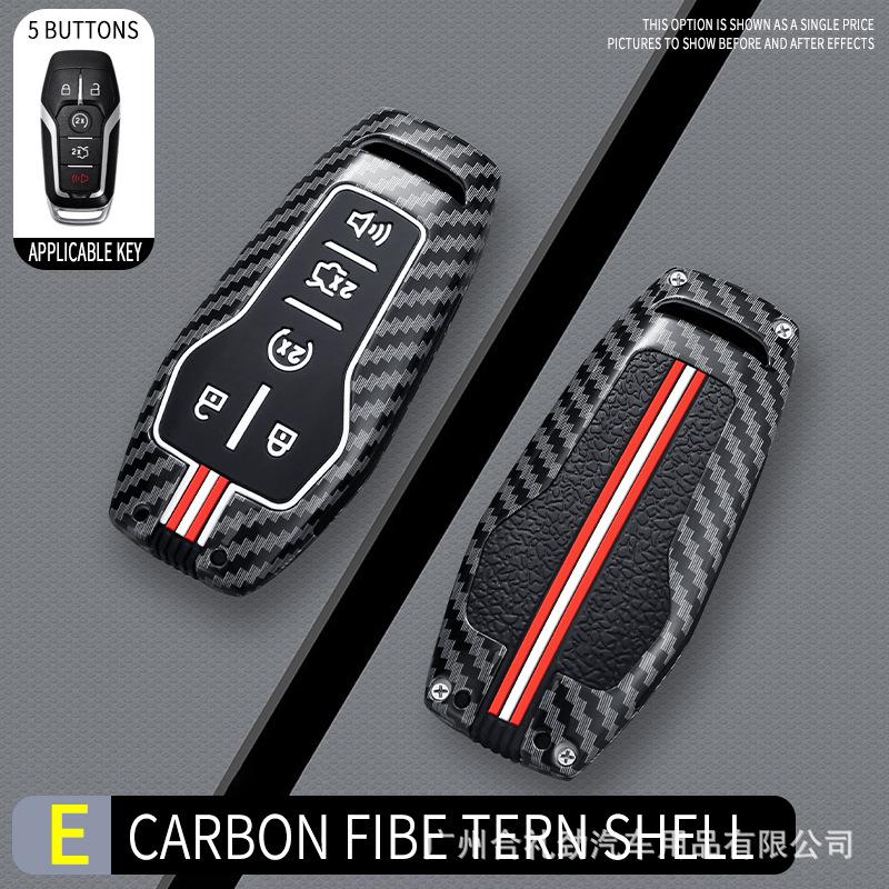 

Styling Mouldings Zinc Alloy Car Key Case Cover For Ford Fusion Mondeo Mustang F-150 Explorer Edge 2015 2016 2017 2018