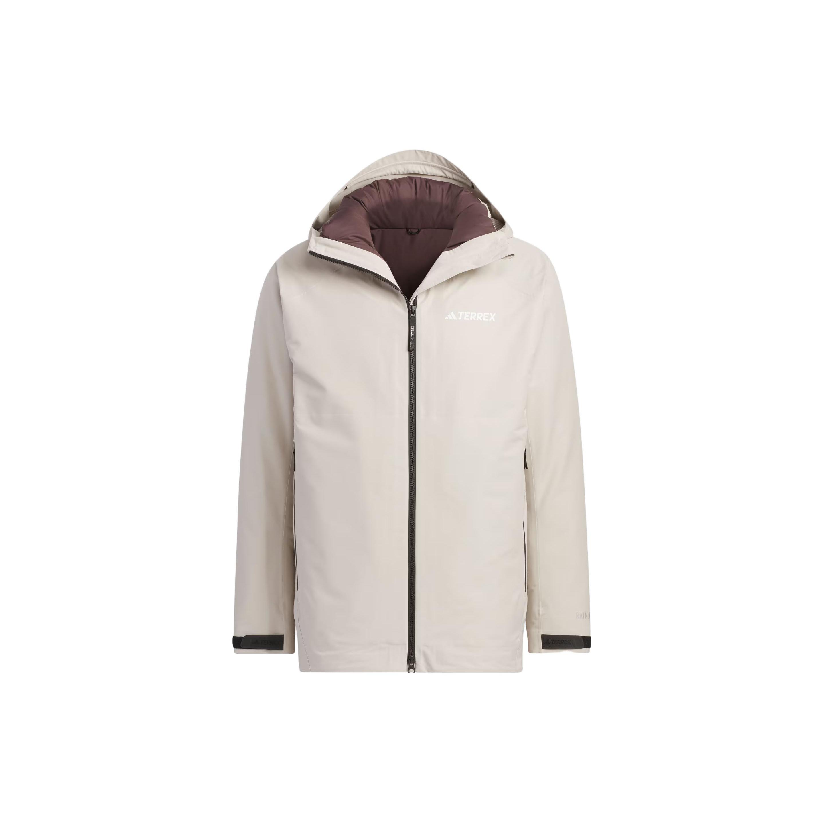 adidas Terrex 3-In-1 Rain.Rdy Reversible Jacket Beige Men s IL8969 XL