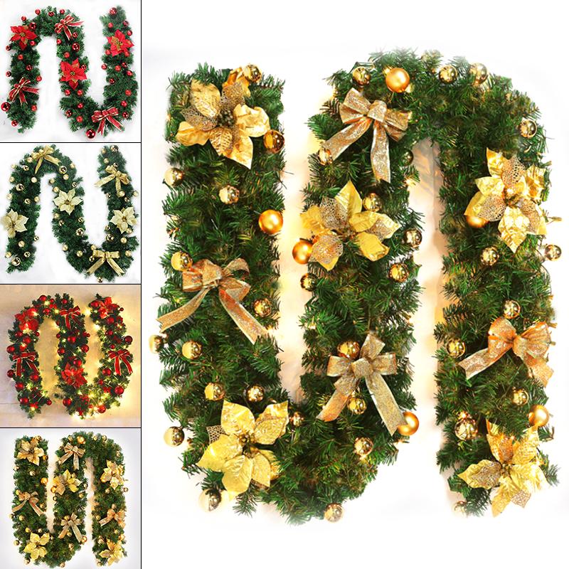 New Arrival 27M Wedding Decorated Light up Wreath Garland for Fireplace Tree