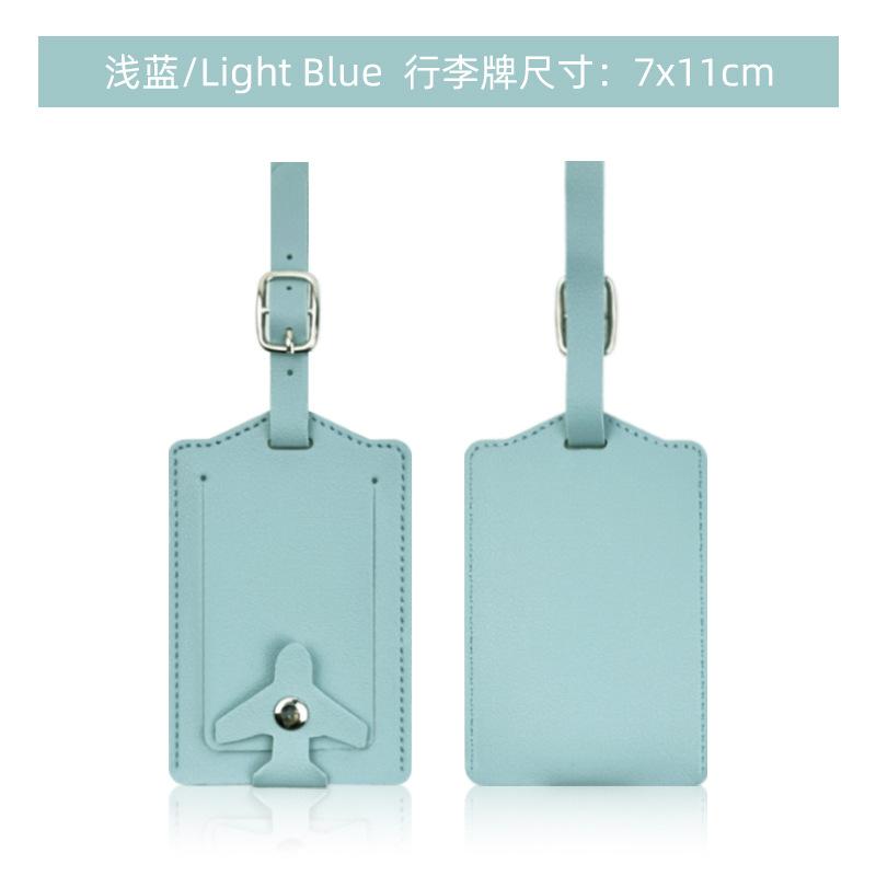 

Women Men PU Leather Luggage Tag Suitcase Portable Label Baggage Boarding Bag Tag Name ID Address Holder Travel Accessorie