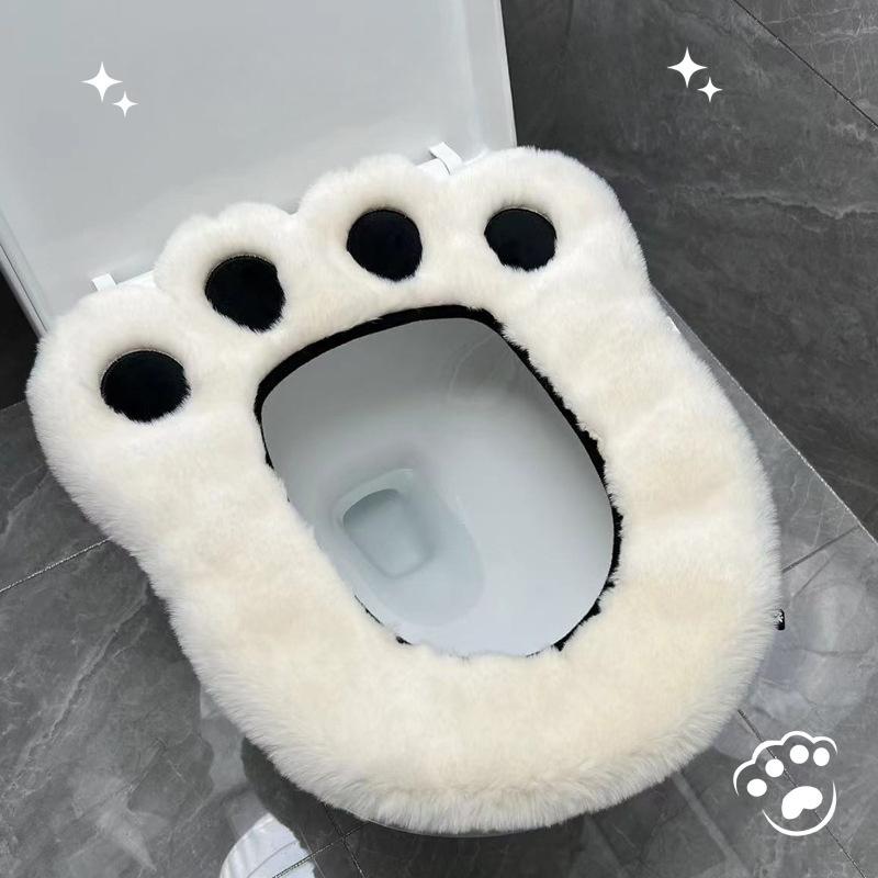 

Cute Bear Paw Cartoon Toilet Seat Cushion, Four Seasons Universal, Toilet Seat Pad, Home Use Adhesive Toilet Mat