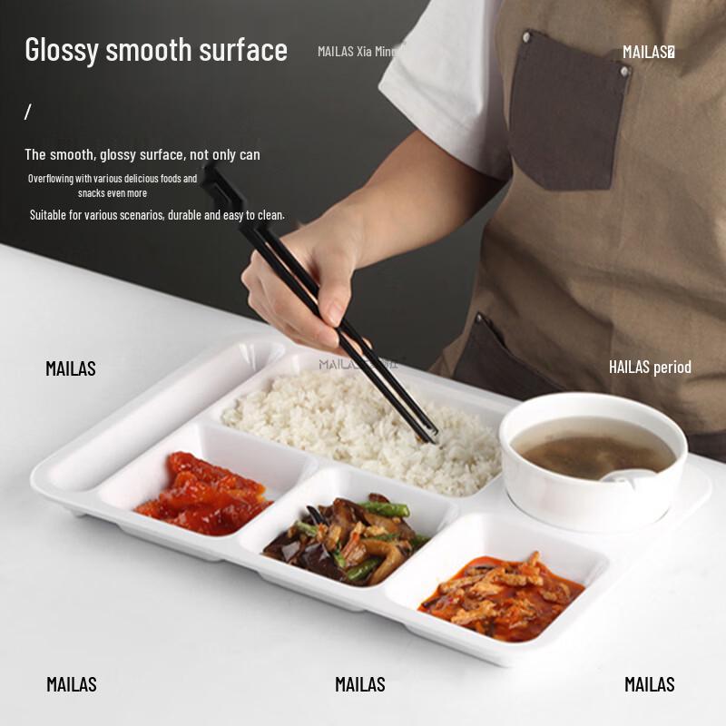 Ouluoti Melamine Commercial Round Divided Plate