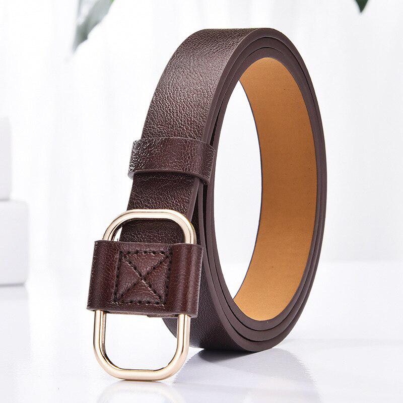 

Ретро-панк женский ремень черный коричневый кожаный ремень модный сплав с булавкой ведро поясной ремень джинсы студенческий ремень кофейный