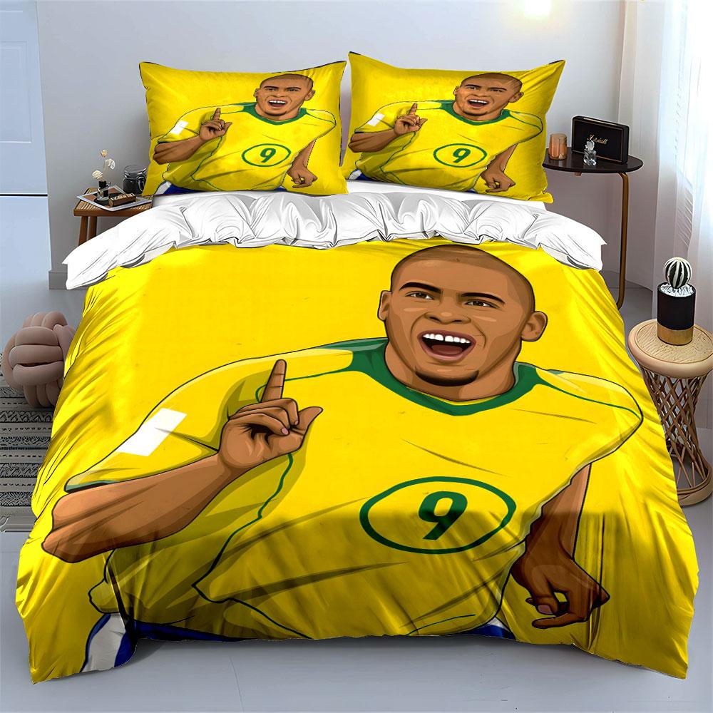 Soccer player graphic design. Bedding sets Duvet cover sets Duvet covers Pillowcases(1*Duvet Cover 2*Pillowcases without duvet insert)