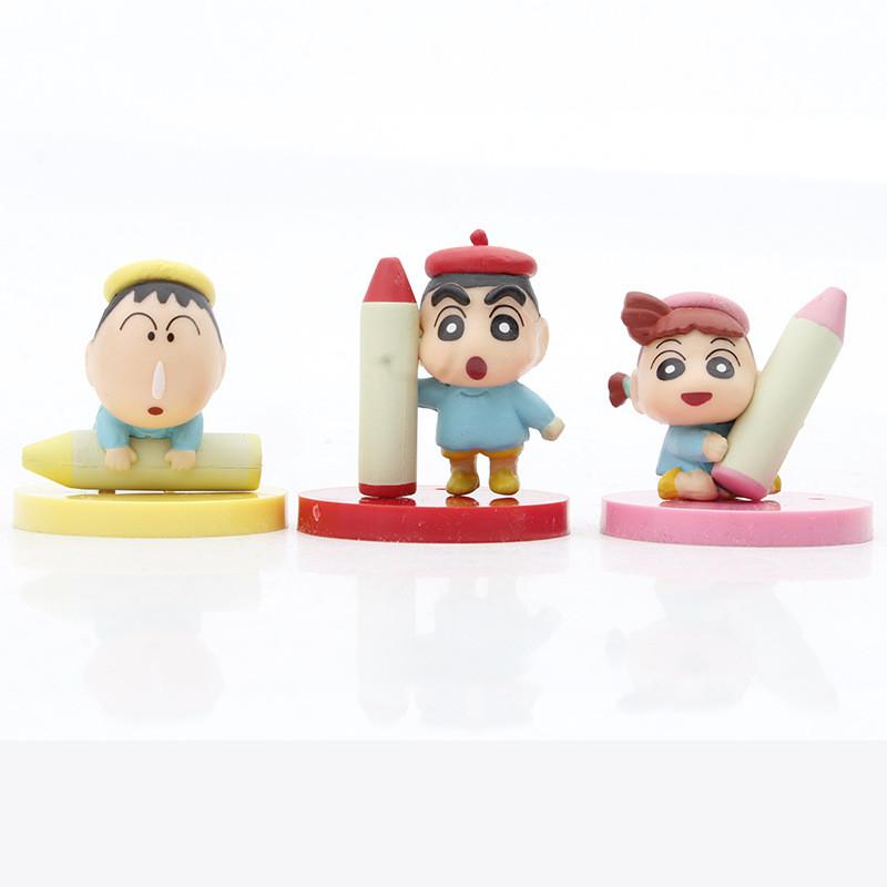 Entzückendes Crayon Shin-chan Figuren-Set Für Schreibtisch Auto Kuchen Dekoration Sammlerstück PVC