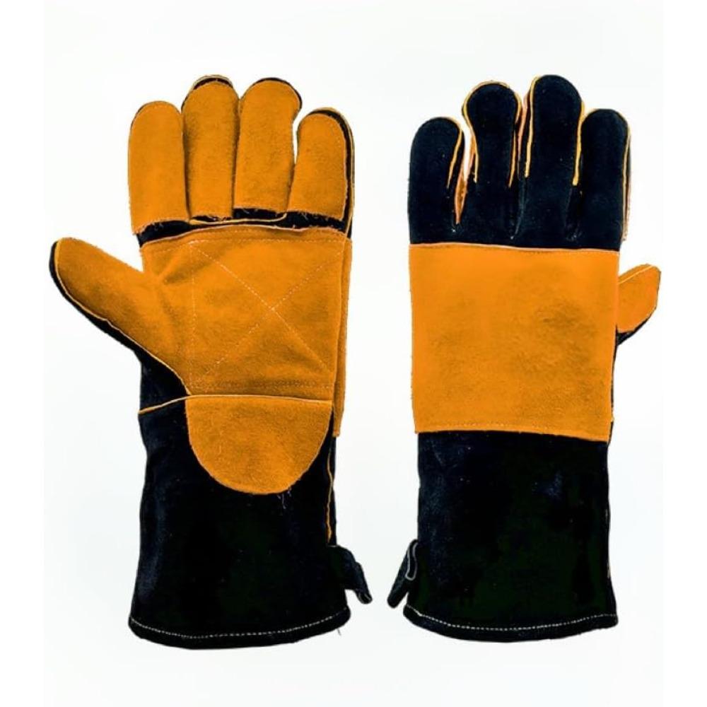 Welding Gloves, Heat Resistant Leather Welding Gloves for Men, Idea for Mig Tig Grill Stick