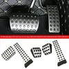 For Mercedes Benz A B Class GLB W177 W247 X247 2019-2026 Stainless Steel Silver Car Gas Fuel Brake Pedal Trim Car Accessories