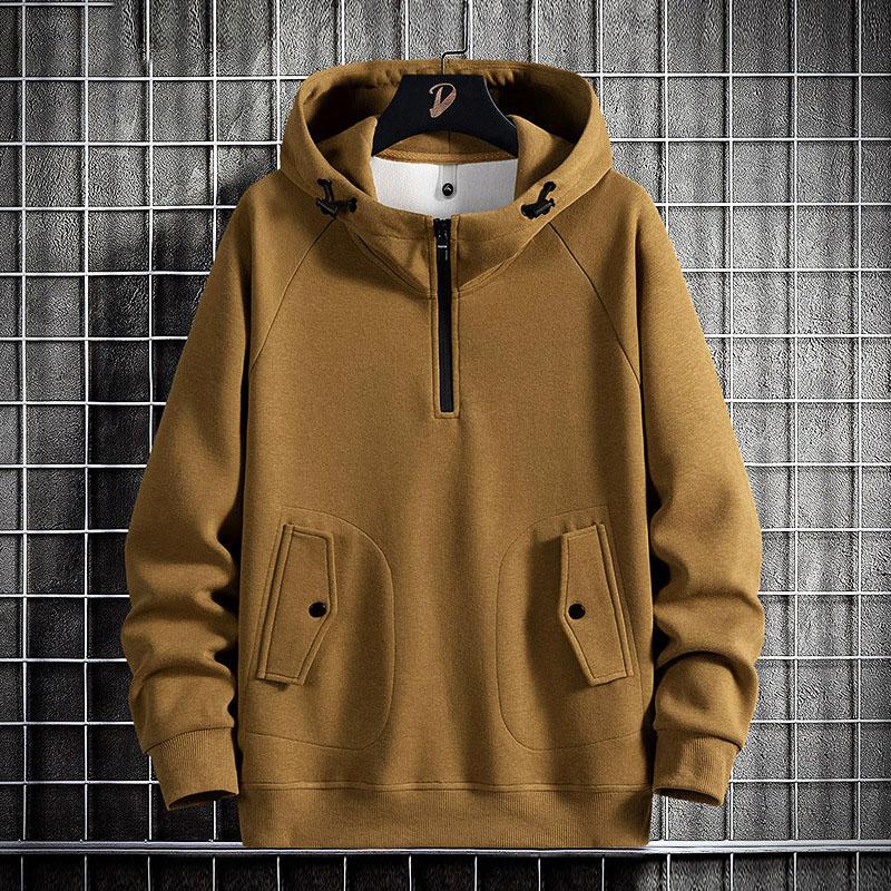 Spring Men's Large Size Hooded Sweatshirt Loose Casual Sports Top