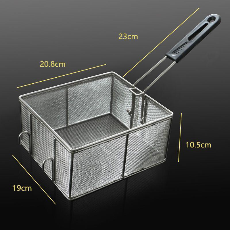 304 Stainless Steel Frying Basket for Electric Fryer - Oil Control, Thickened Design for Frying Skewers and French Fries