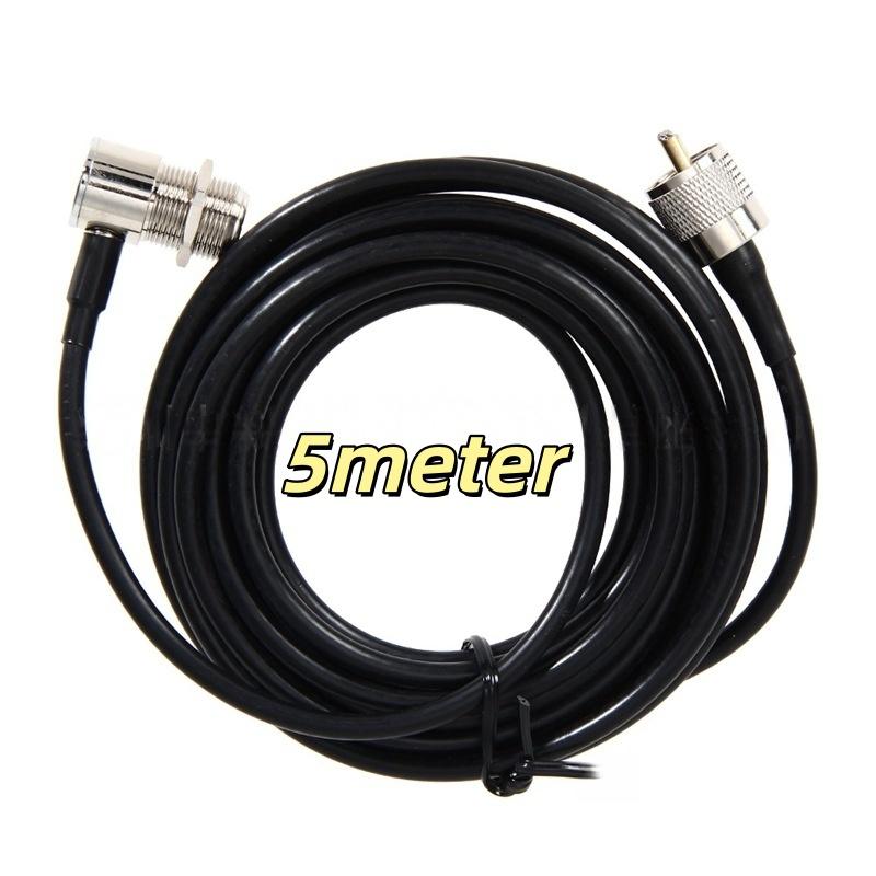 1Pcs 5 Meter Extension Mount Cable Rg58 Pl259 Uhf To So239 Connectors Mobile Car Radio Antenna For Kenwood Yaesu Icom For Tm-261