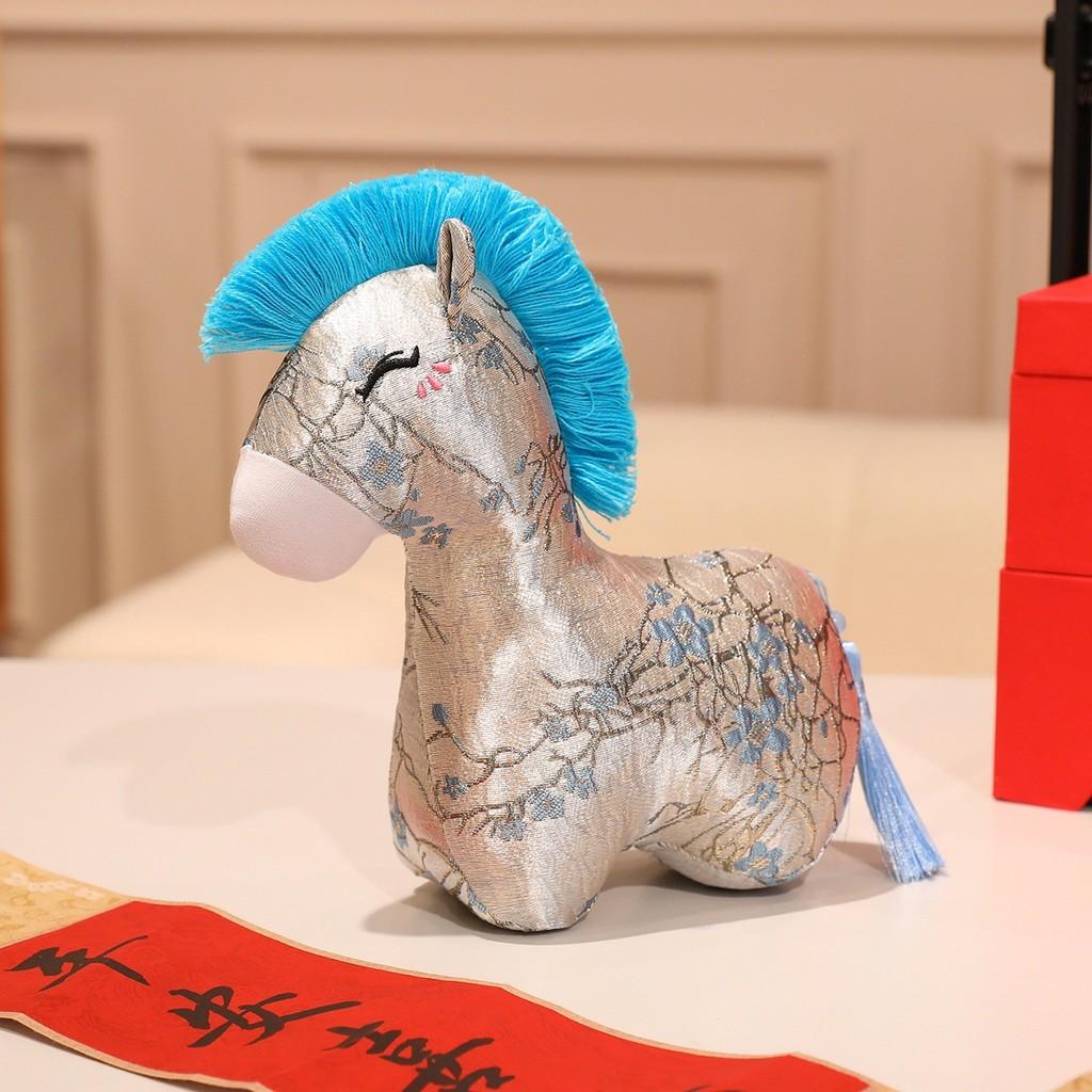Pony Year Zodiac Plush Toy With Soft Short Pile For Chinese New Year Decoration