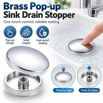 Pop-up Basin Drain Stopper Copper Wash Basin Plug New Sink Drain Stopper  for Bathtub