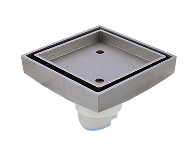 Tile Insert Drain Square Invisible Bathroom Floor Drain 10X10cm Shower Drain Brass Fine Floor Drain