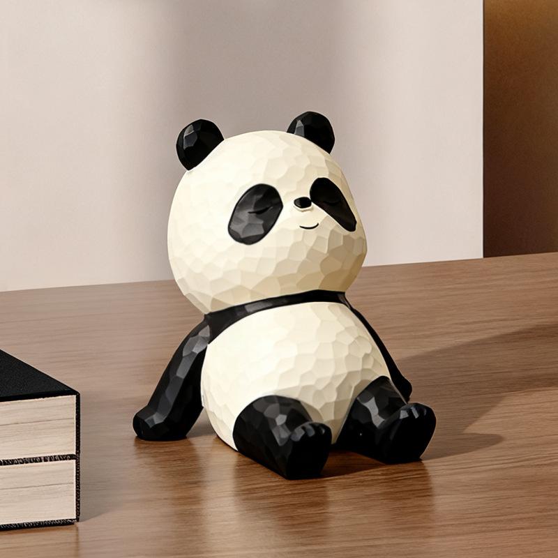 Panda Luxury-style Desktop Entrance Decoration Item, Living Room Home Decoration Resin Item, Craftwork
