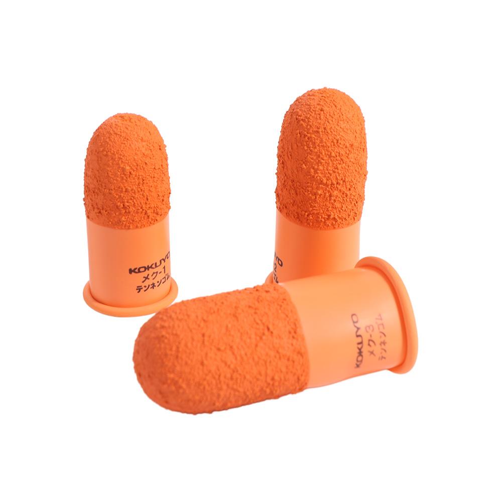 Natural Rubber Fingertips Protector Gloves Orange Finger Cots Draw Needles and Point Money