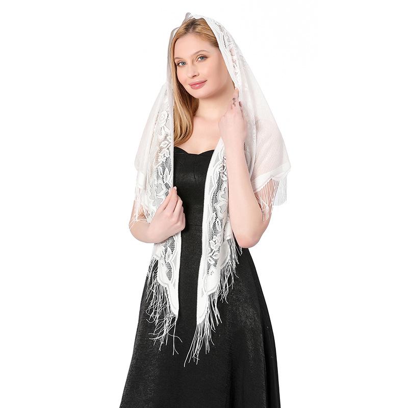 Elegant Lace Triangle Shawl for Brides and Bridesmaids: Perfect for Weddings and Evening Gowns