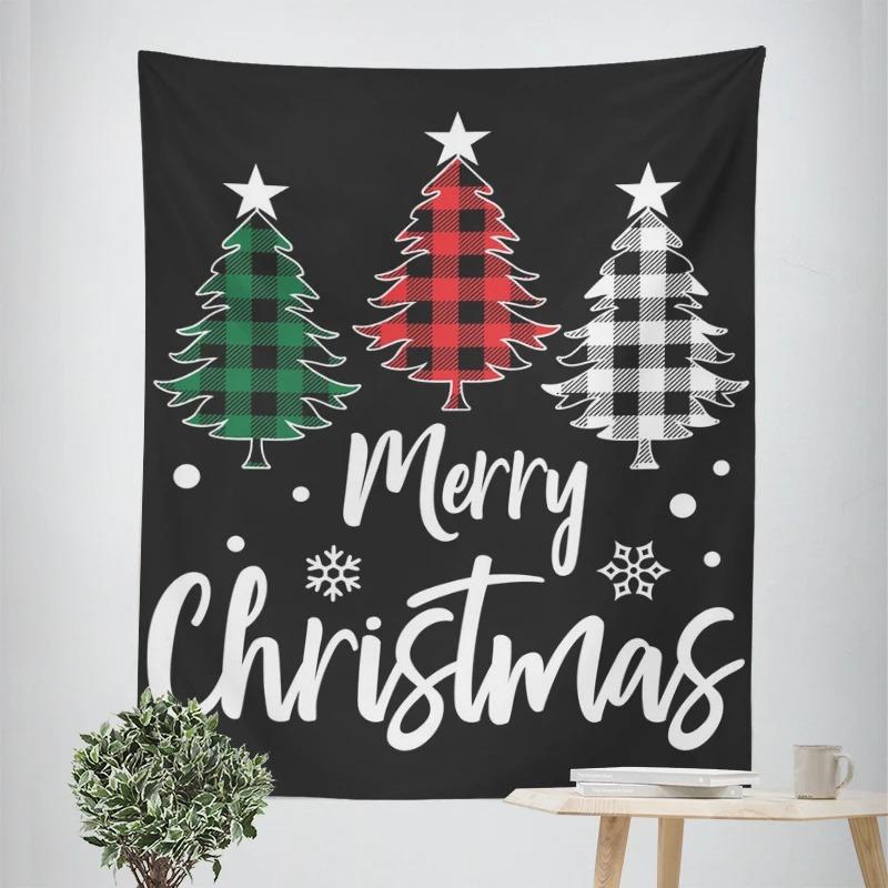 Tapeçaria Temática de Natal e Ano Novo para Decoração de Sala de Estar e Quarto