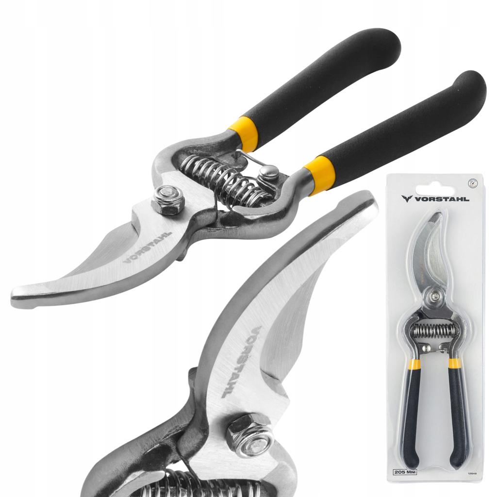 HAND GARDEN PRUNING SHEAR for Shrubs, Flower Branches, SHARP 205mm Vorstahl