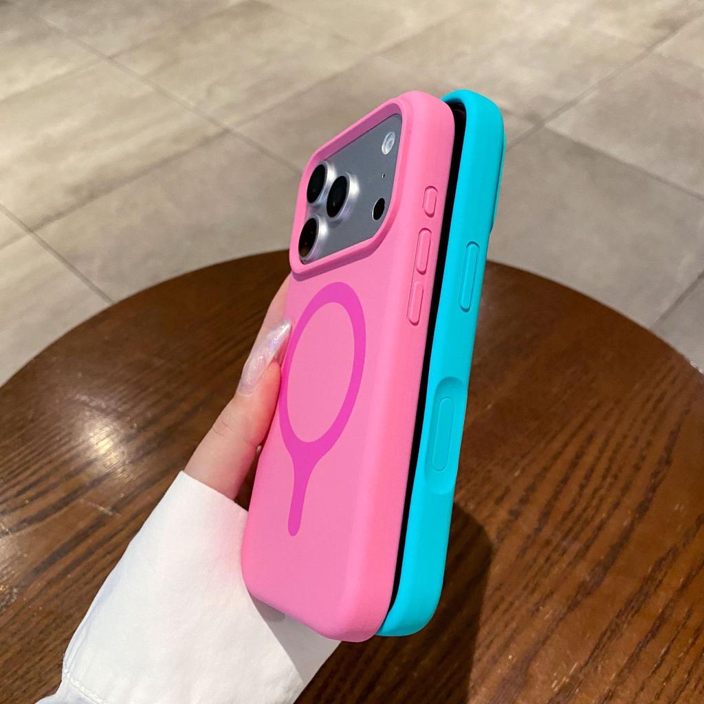 Yuan Qi Sen Lin Applicable iPhone17ProMax Magnetic Mobile Phone Case Apple 16 Large Hole Liquid Silicone Case