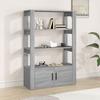 819474 vidaXL Buffet Sonoma Grey 80x30x119.5 Cm Engineered Wood