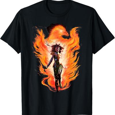 Marvel X-Men Rise Of The Dark Phoenix Flames Graphic T-Shirt T-Shirt