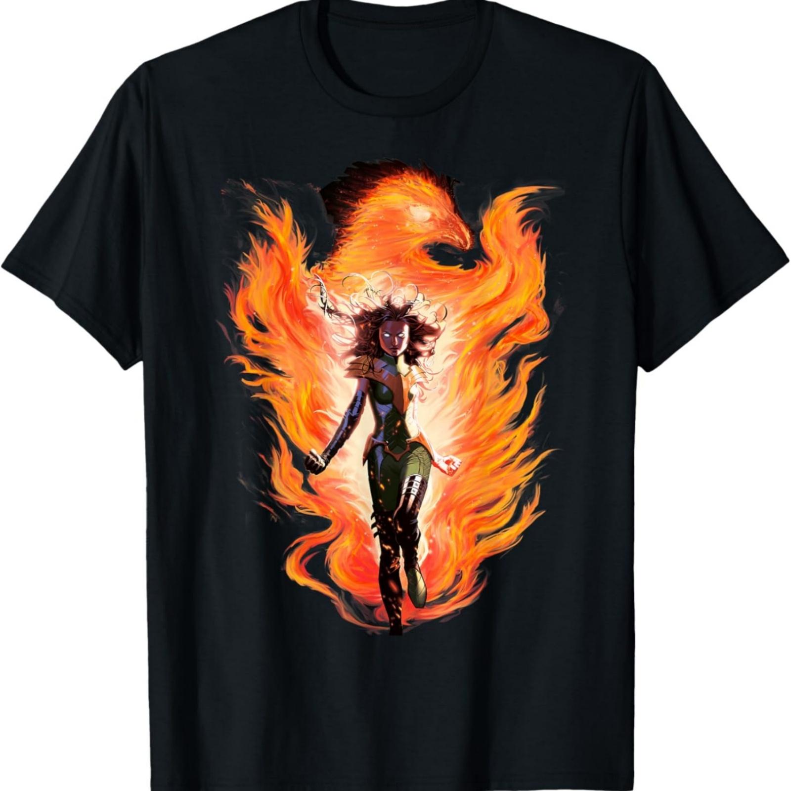 Marvel Люди Икс Восстание Темного Феникса Пламя Графическая Футболка Футболка S