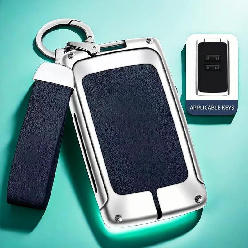 Automatické pouzdro na klíče z TPU a zinkové slitiny pro Renault Duster s logem, Klíčenka na klíče od auta, Kovový kryt na klíče od auta, Doplňky pro dekoraci interiéru auta