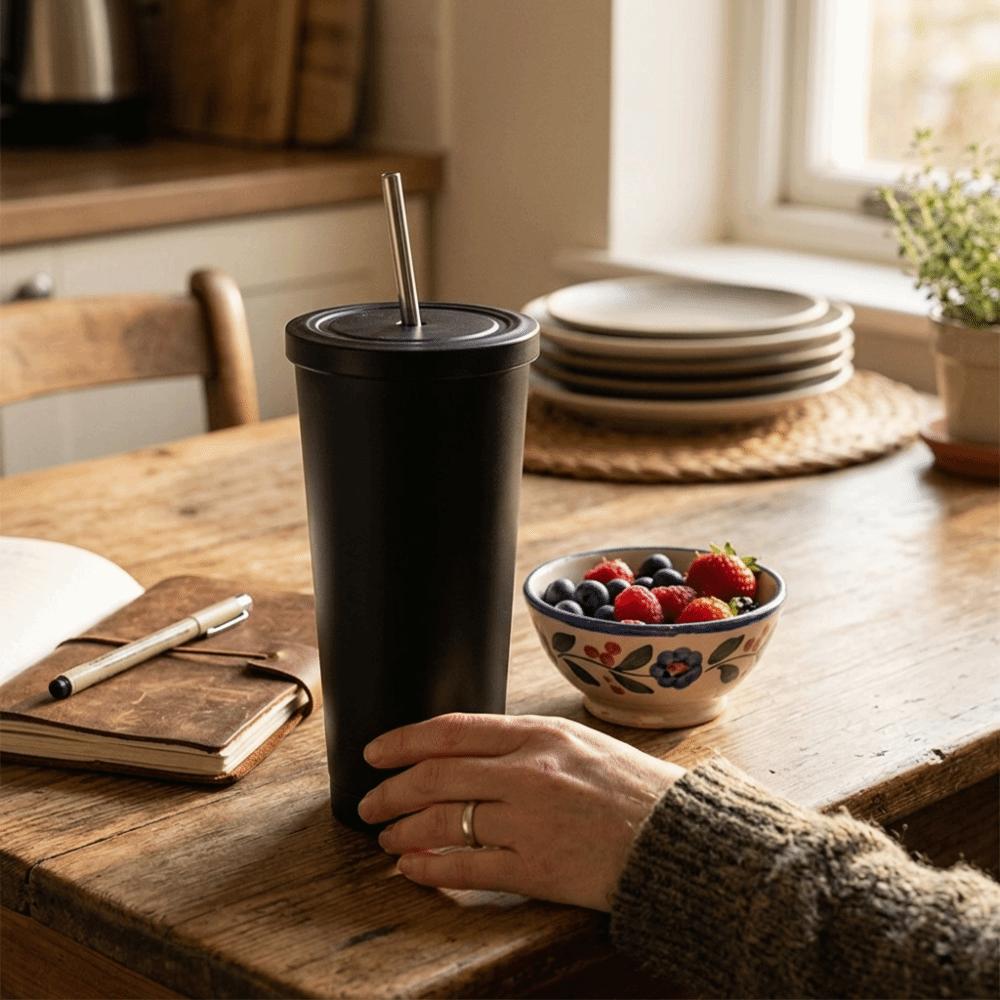 S láhví Tube Tumbler 750ml, přenosným kovovým hrnkem pro venkovní hydrataci