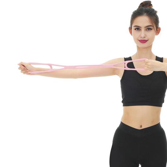 Achtform Fitness Widerstandsband mit Griff Anti-Rutsch Männer Frauen Brustexpander Elastisches Band Arm Rücken Schulter Dehnung Yoga Spannseil