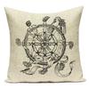 Horror Tarot Cushions Cover Bone Stand Decorative Cushioncovers Print Linen Pillows Black And White Portrait Pillows Cases Cojin