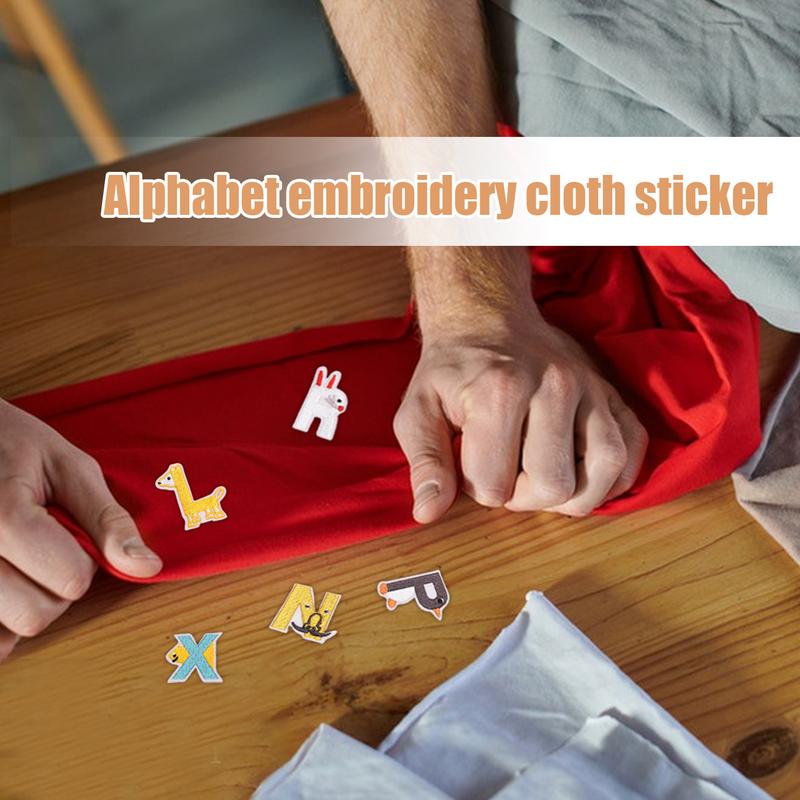 Embroidered Iron On Patches Decorative Patches With Letter Design For Clothes Colorful Embroidered Supplies For Bag