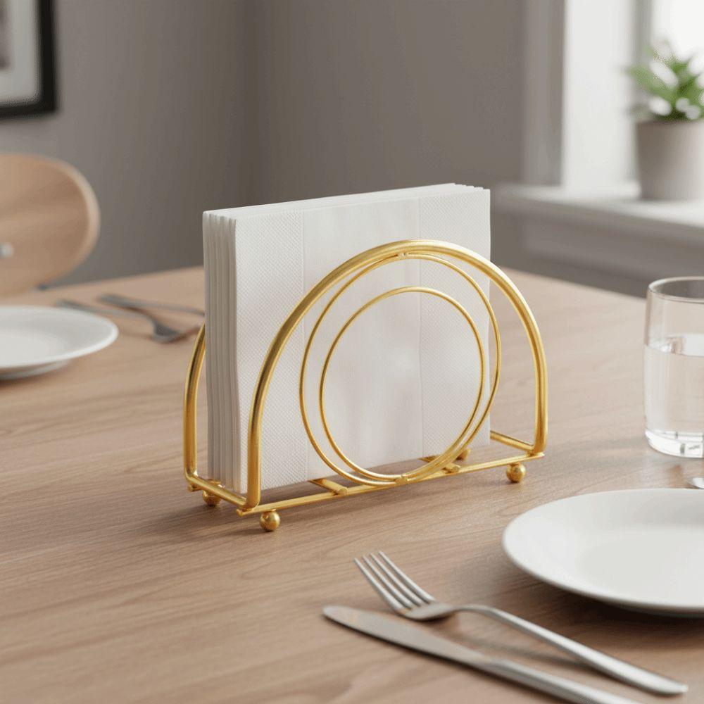 Stainless Steel Paper Dispenser Rack Stable Napkin Organizer  Table Decoration