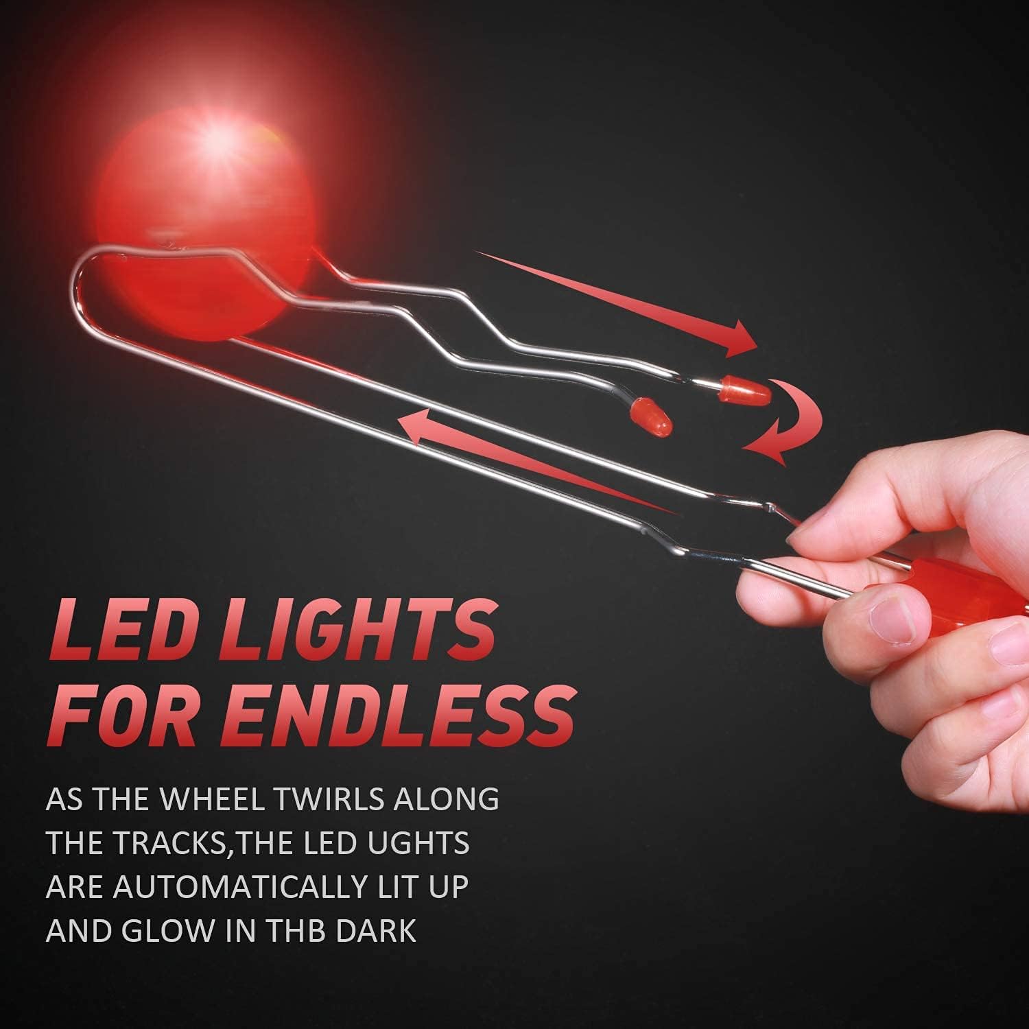 Ретро Magic Rail Twirler Мигающее гироскопическое колесо Классический Rail Twister — фото 2