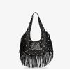 Yogodlns Fashion Personality Women's Underarm Bag Retro Leather Texture Tassel Rivet Bag Versatile Simple Trend Shoulder Bag