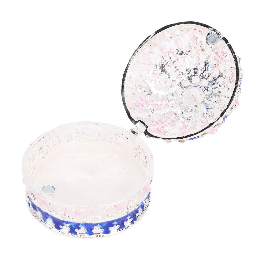Crown Trinket Box Vintage Enameled Decorative Jewelry Box Zinc Alloy for Necklaces Bracelets