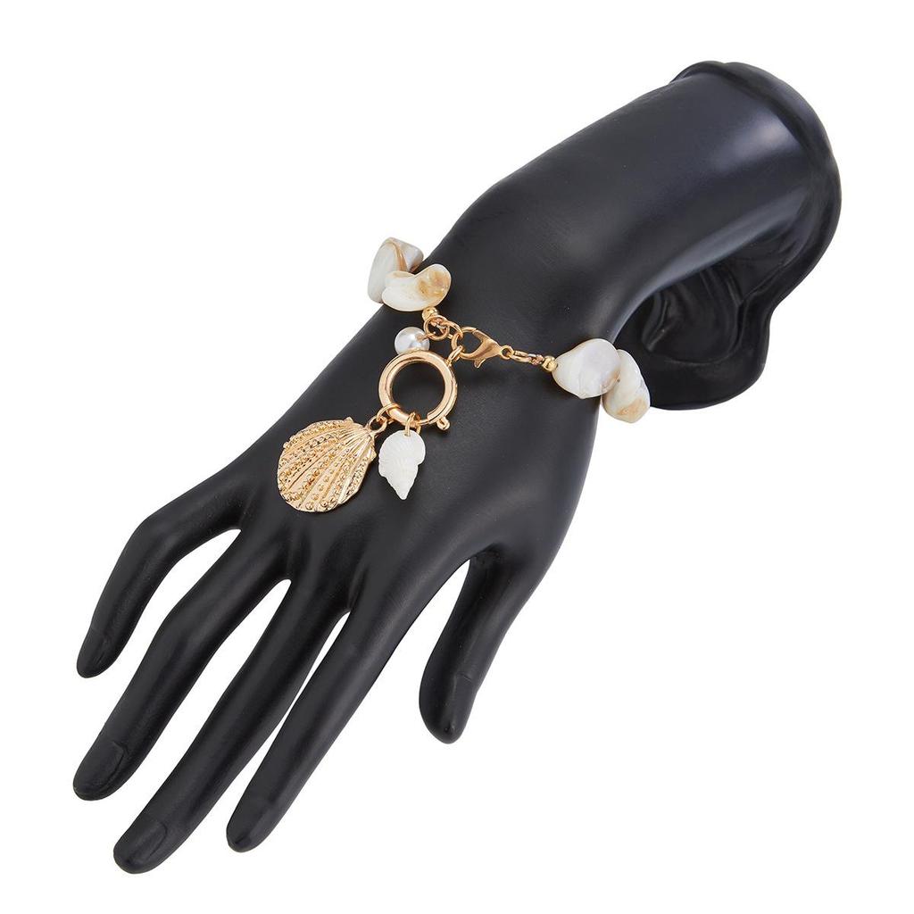 Retro Strandstil Snäcka Sjöstjärna Smyckesset 2025 Trendig Semestergåva Bohemisk Legering Hänge Blomma Chokers Halsband Armband Set