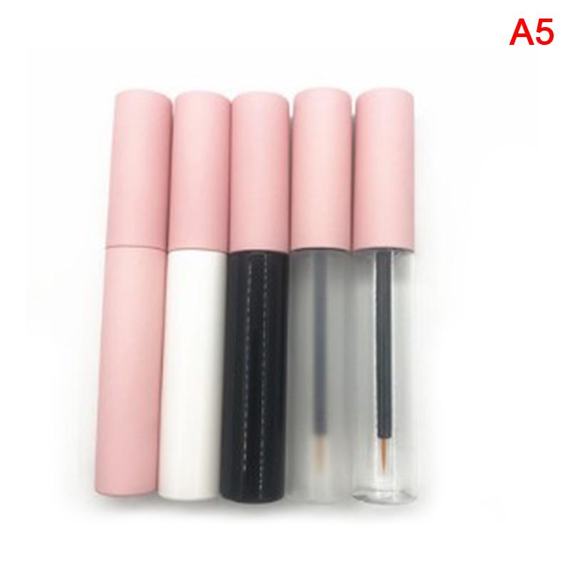 10ml Empty Mascara Tube Clear Revitalash Eyelash Bottle Frosted White,Pink Lid Cosmetic Packing Container