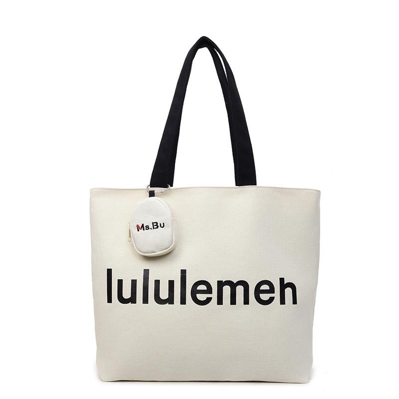 Canvas Underarm Bag Women's 2025 Autumn New Fashion Commuter Large Capacity Student Class Bag One Shoulder Tote Bag