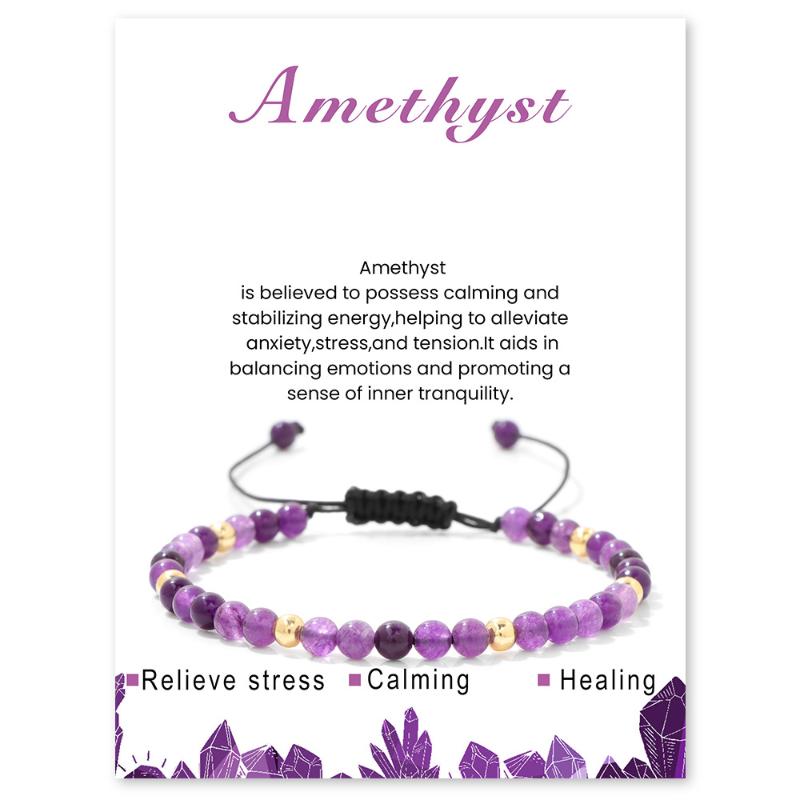 Pulseira Ajustável Trançada com Contas de Hematita de 4mm e Pedra Natural Adequada Para Homens e Mulheres Uso Diário Presente de Feriado Joias