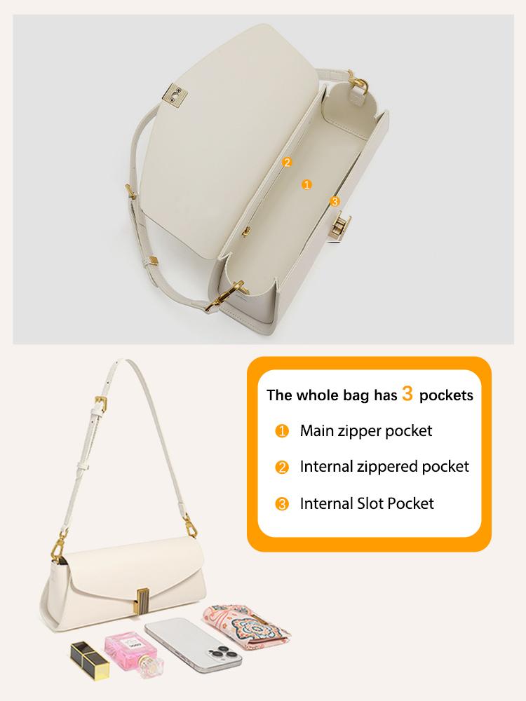 High-end Niche Two Layer Leather Handbag For Women