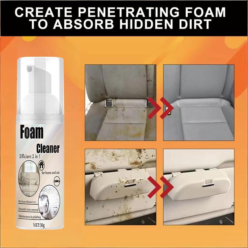 Foam Cleaner - Heavy-Duty Degreaser for Car Interiors, Home Kitchen, Upholstery & Household Surfaces