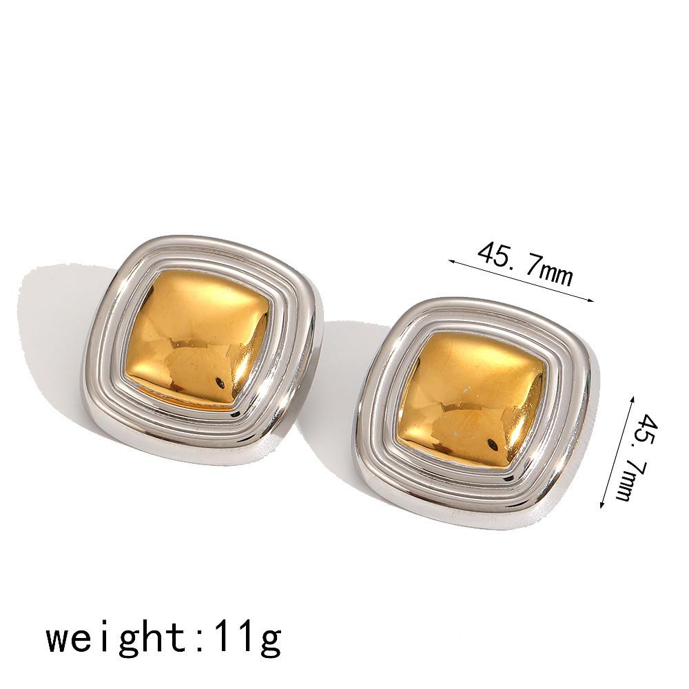 Boucles d'oreilles Géométriques Cœur Étoile en Acier Inoxydable pour Femmes