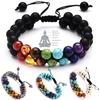 1pc Volcanic Turquoise Frosted Onyx Double Layer-Weave Bracelet, Colourful Stone Yoga String, Fashion Accessories Selection