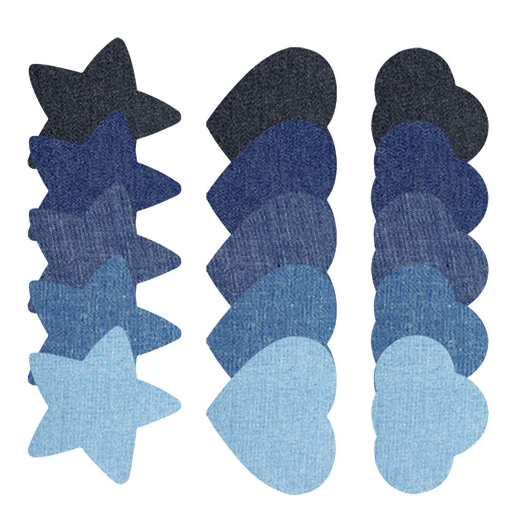 25Pieces Jeans Patches Iron-on Jeans Patches 5 Color Iron On Patches for Jeans Jackets Clothes Repair and Decorating