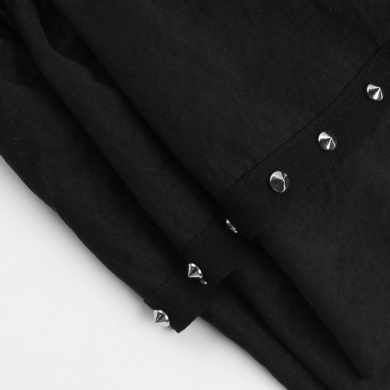 AltGoth Emo Alt Mall Fusta gotică femei Streetwear Harajuku Cyber ​​Punk Y2k Grunge Rive cu șireturi Fusta în linie A cu talie înaltă Clubwear