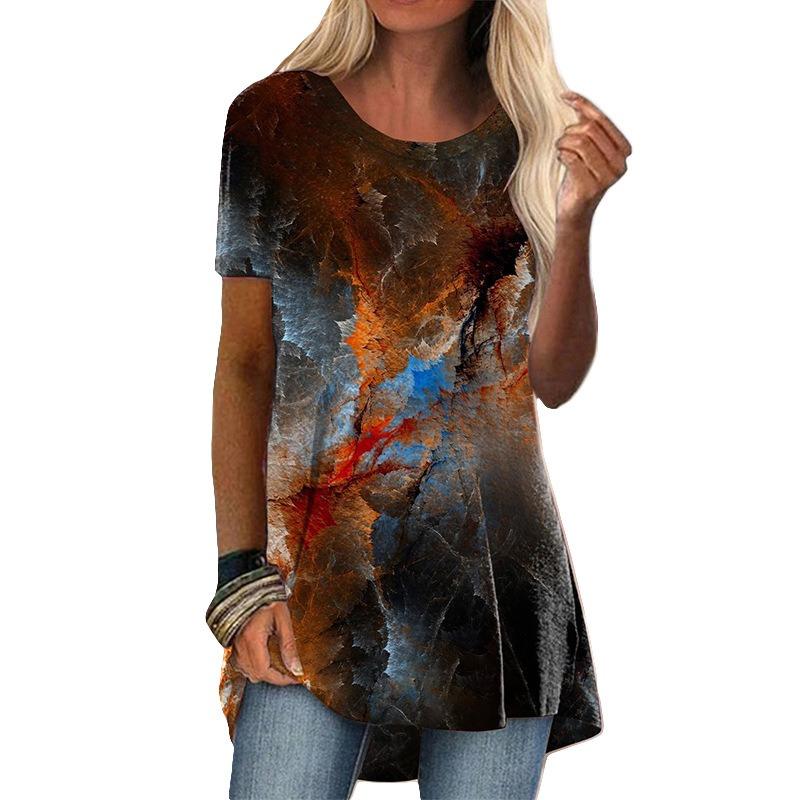BITCED Women's Fashion Casual Short Sleeve O-Neck Blouses & Shirts
