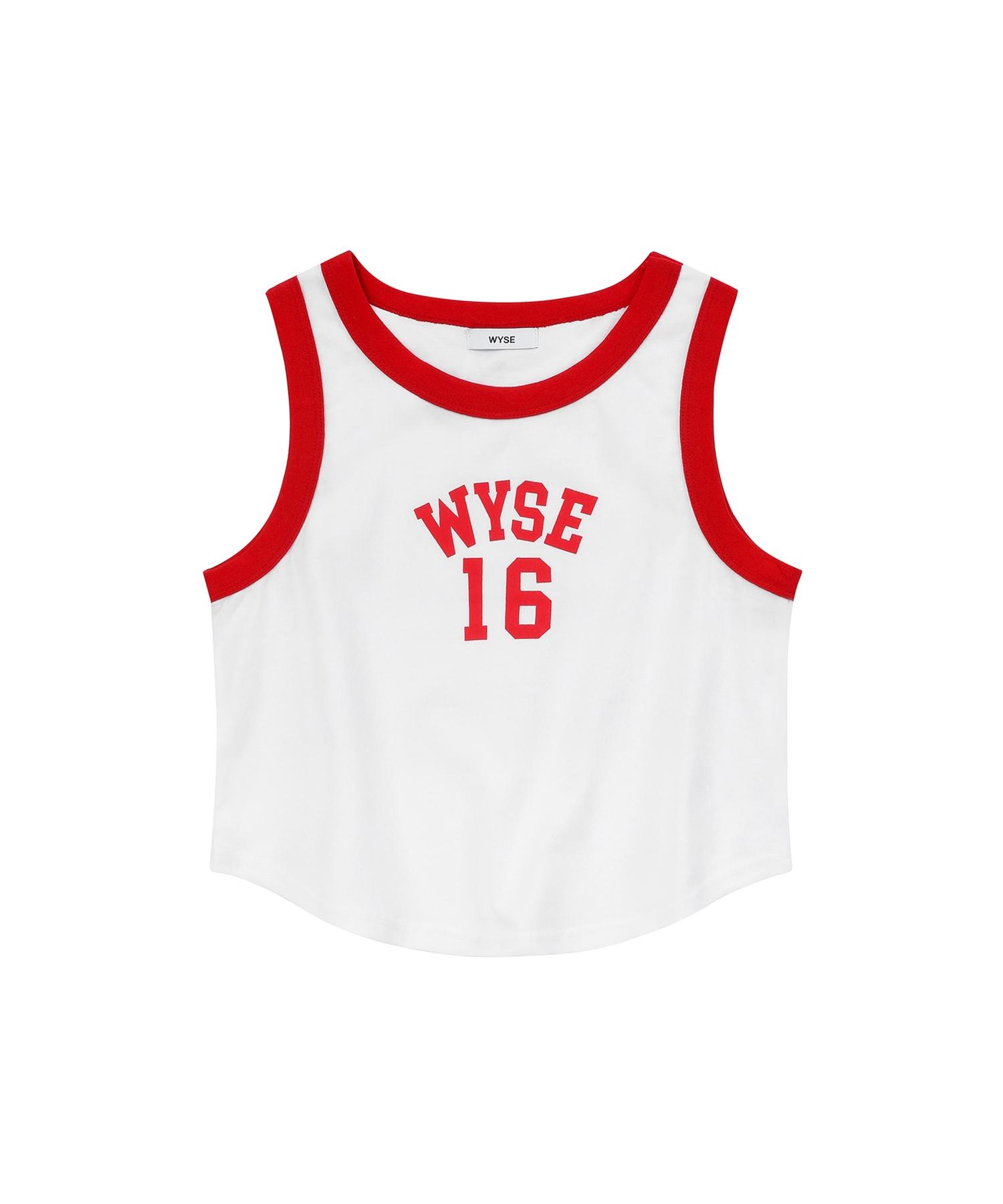 Wise Sixteen Combination Crop Sleeveless Top (White) Free