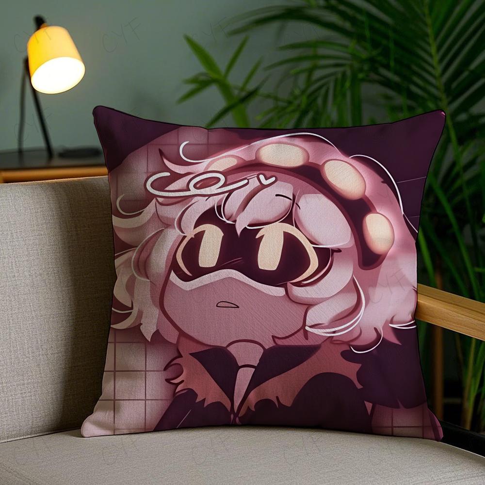 M-Murder D-Drones Game Pillow Case Anti-Dustmite Pillowcase Invisible Zipper Silky Short Plush Sofa Cushion Cover